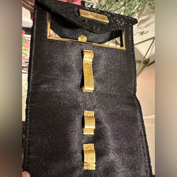 Dolce and Gabanna black lace cosmetic brush case mirror for card/cash RARE - Picture 8 of 12